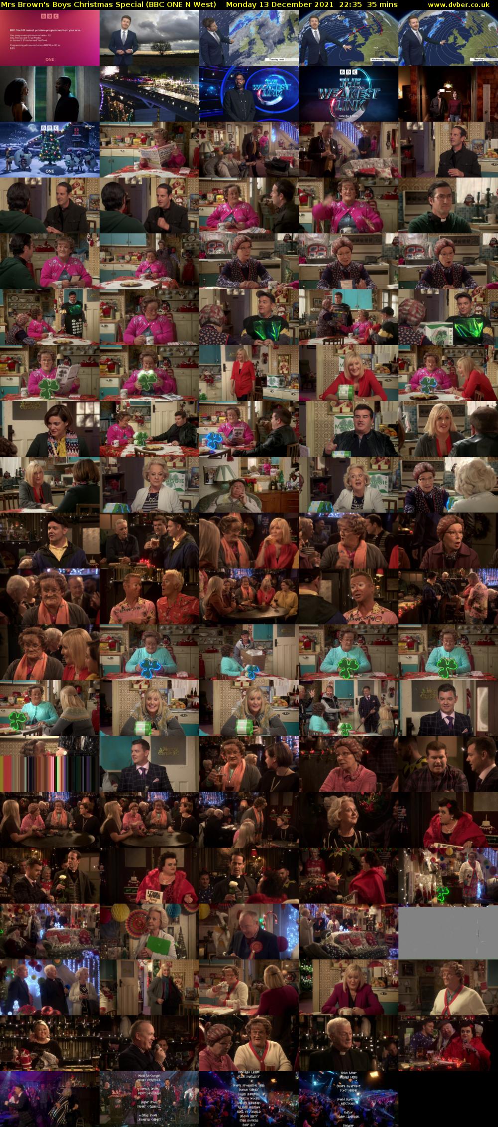 Mrs Brown's Boys Christmas Special (BBC ONE N West) Monday 13 December 2021 22:35 - 23:10