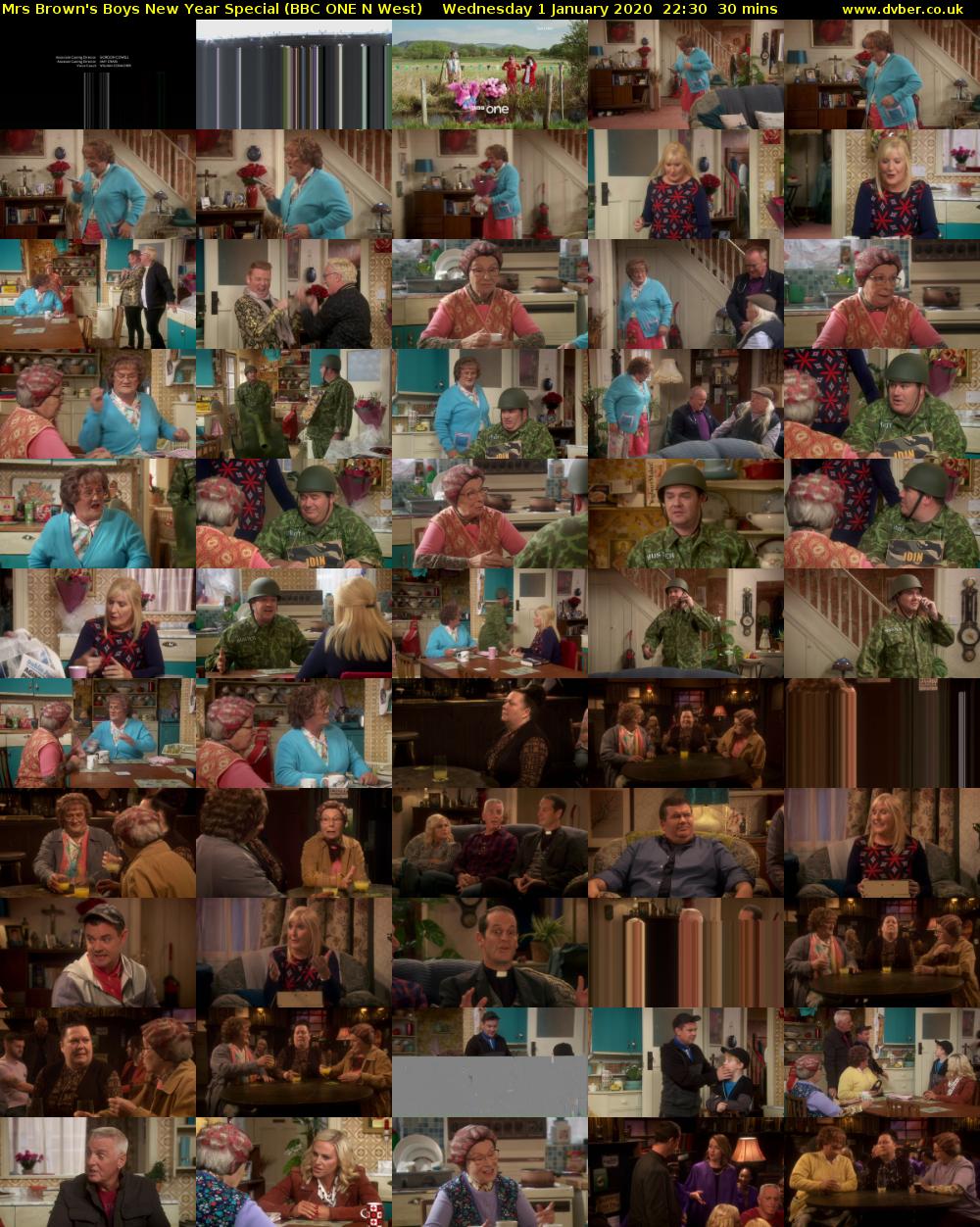 Mrs Brown's Boys New Year Special (BBC ONE N West) Wednesday 1 January 2020 22:30 - 23:00
