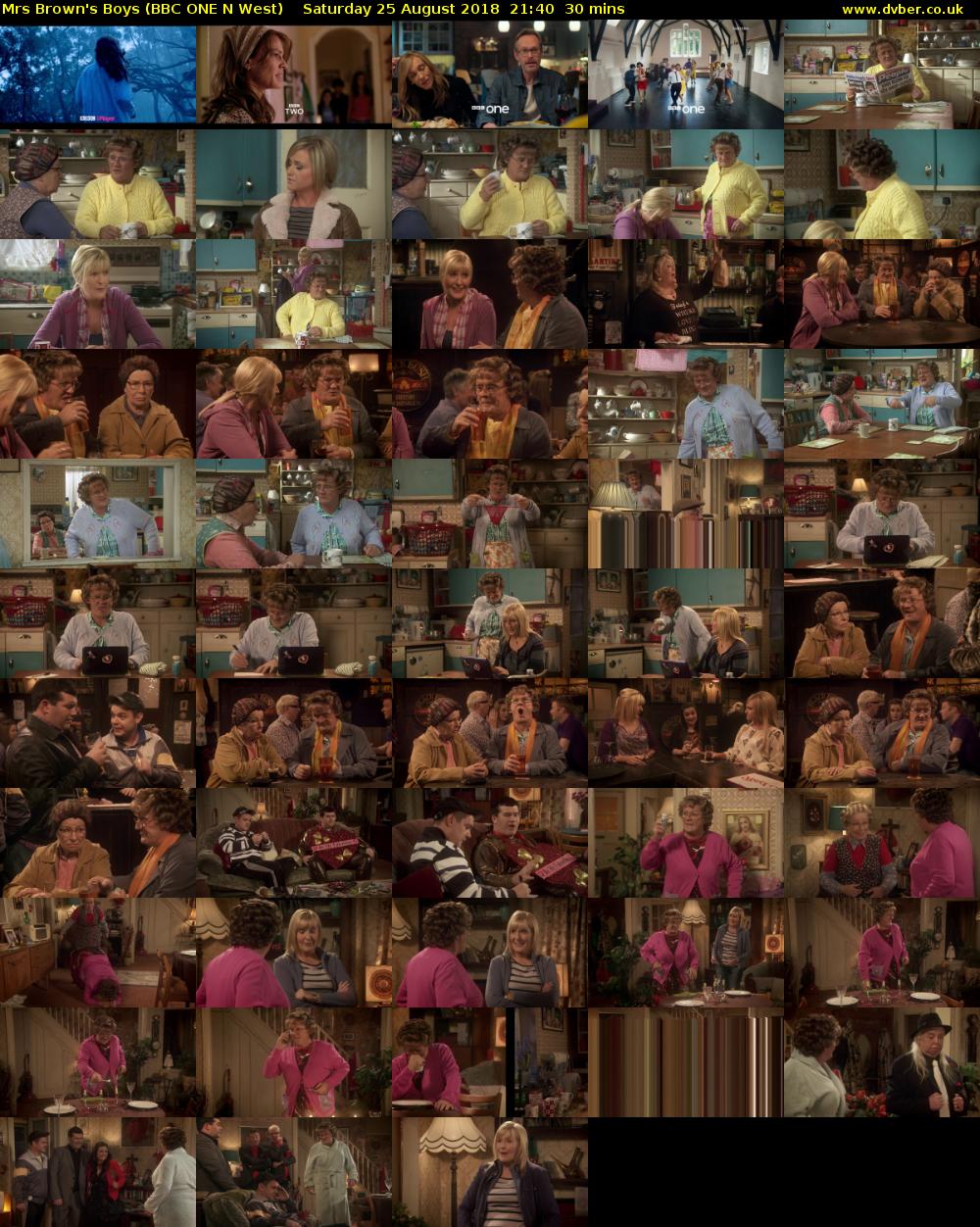 Mrs Brown's Boys (BBC ONE N West) Saturday 25 August 2018 21:40 - 22:10