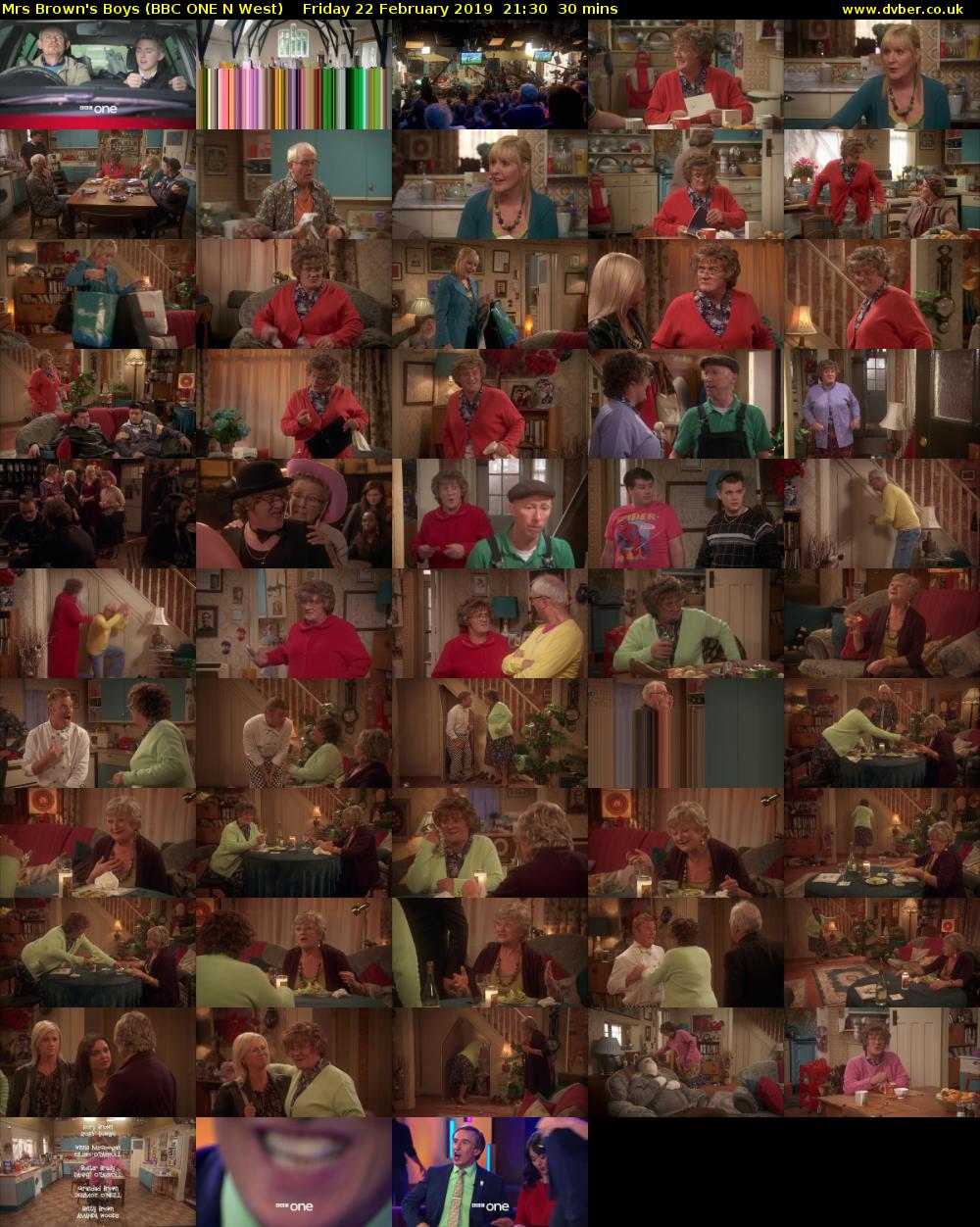 Mrs Brown's Boys (BBC ONE N West) Friday 22 February 2019 21:30 - 22:00