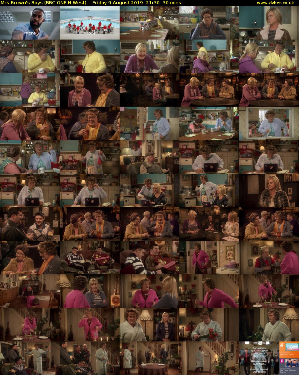 Mrs Brown's Boys (BBC ONE N West) Friday 9 August 2019 21:30 - 22:00