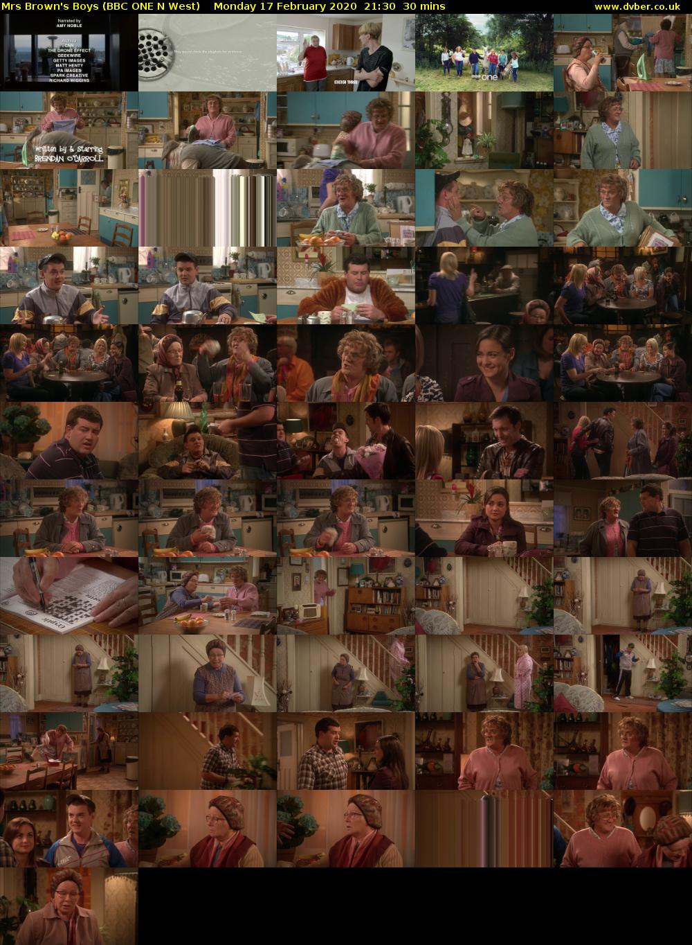 Mrs Brown's Boys (BBC ONE N West) Monday 17 February 2020 21:30 - 22:00