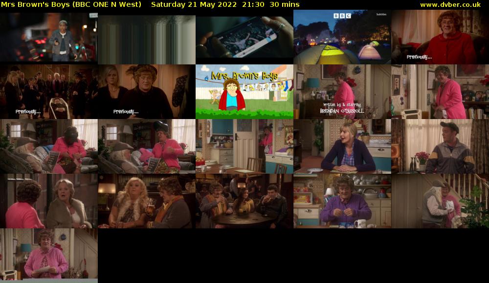 Mrs Brown's Boys (BBC ONE N West) Saturday 21 May 2022 21:30 - 22:00