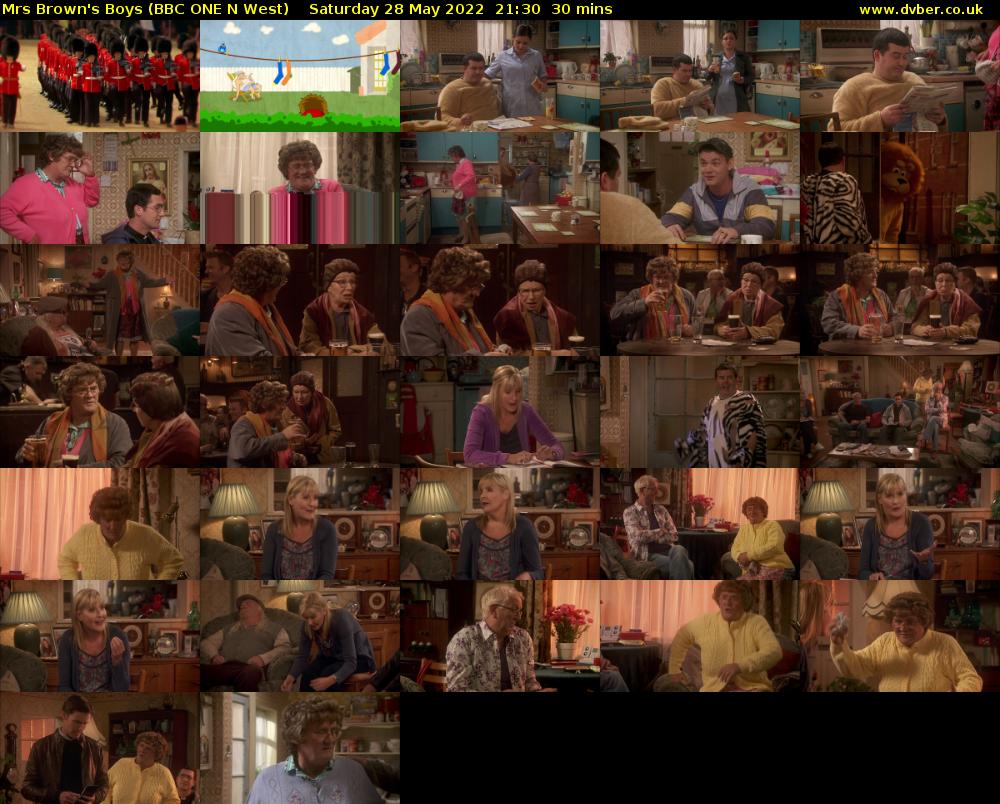 Mrs Brown's Boys (BBC ONE N West) Saturday 28 May 2022 21:30 - 22:00