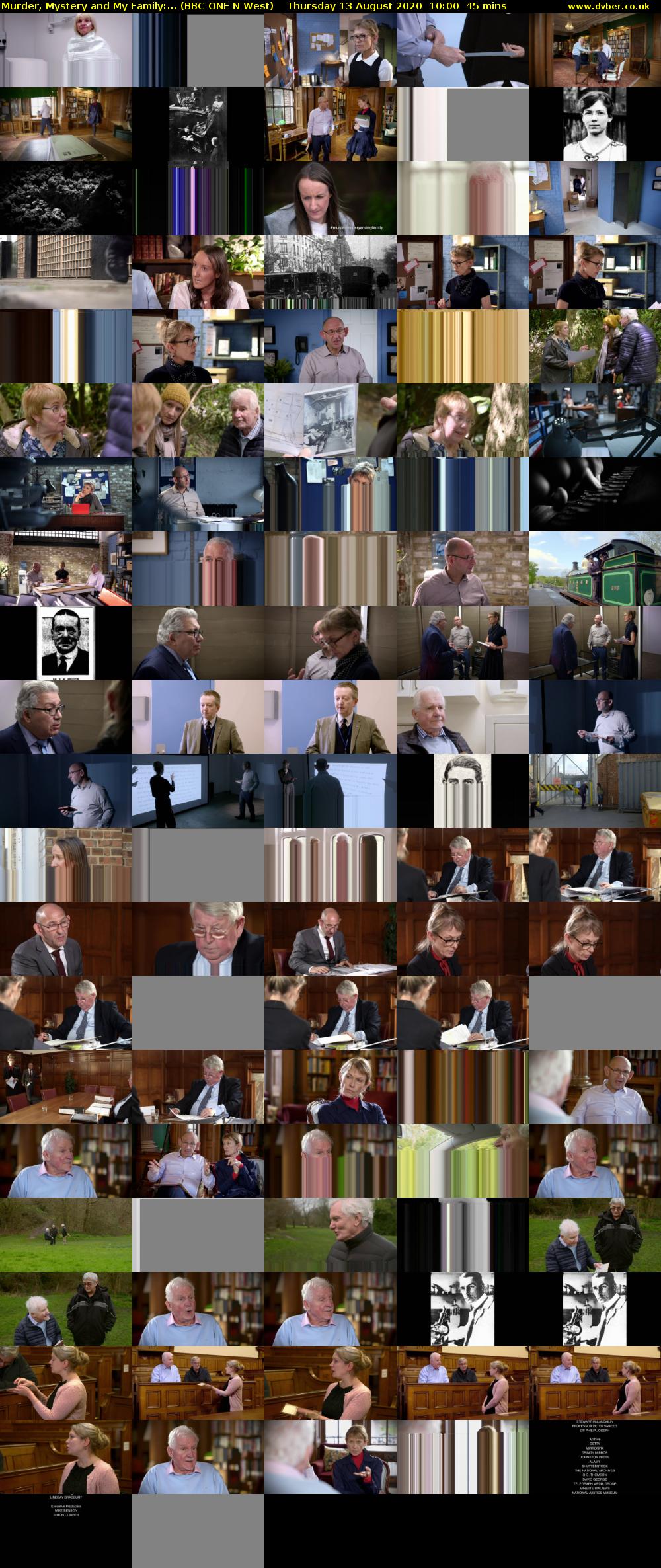 Murder, Mystery and My Family:... (BBC ONE N West) Thursday 13 August 2020 10:00 - 10:45