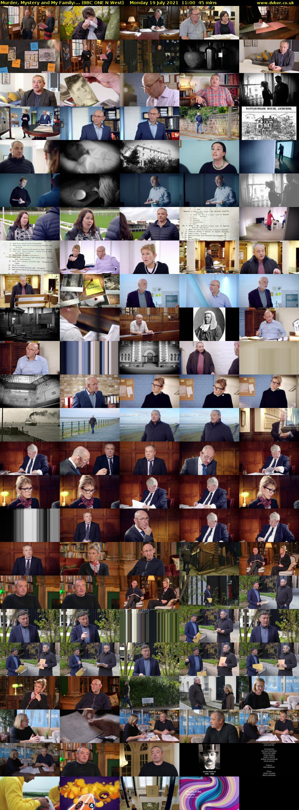 Murder, Mystery and My Family:... (BBC ONE N West) Monday 19 July 2021 11:00 - 11:45