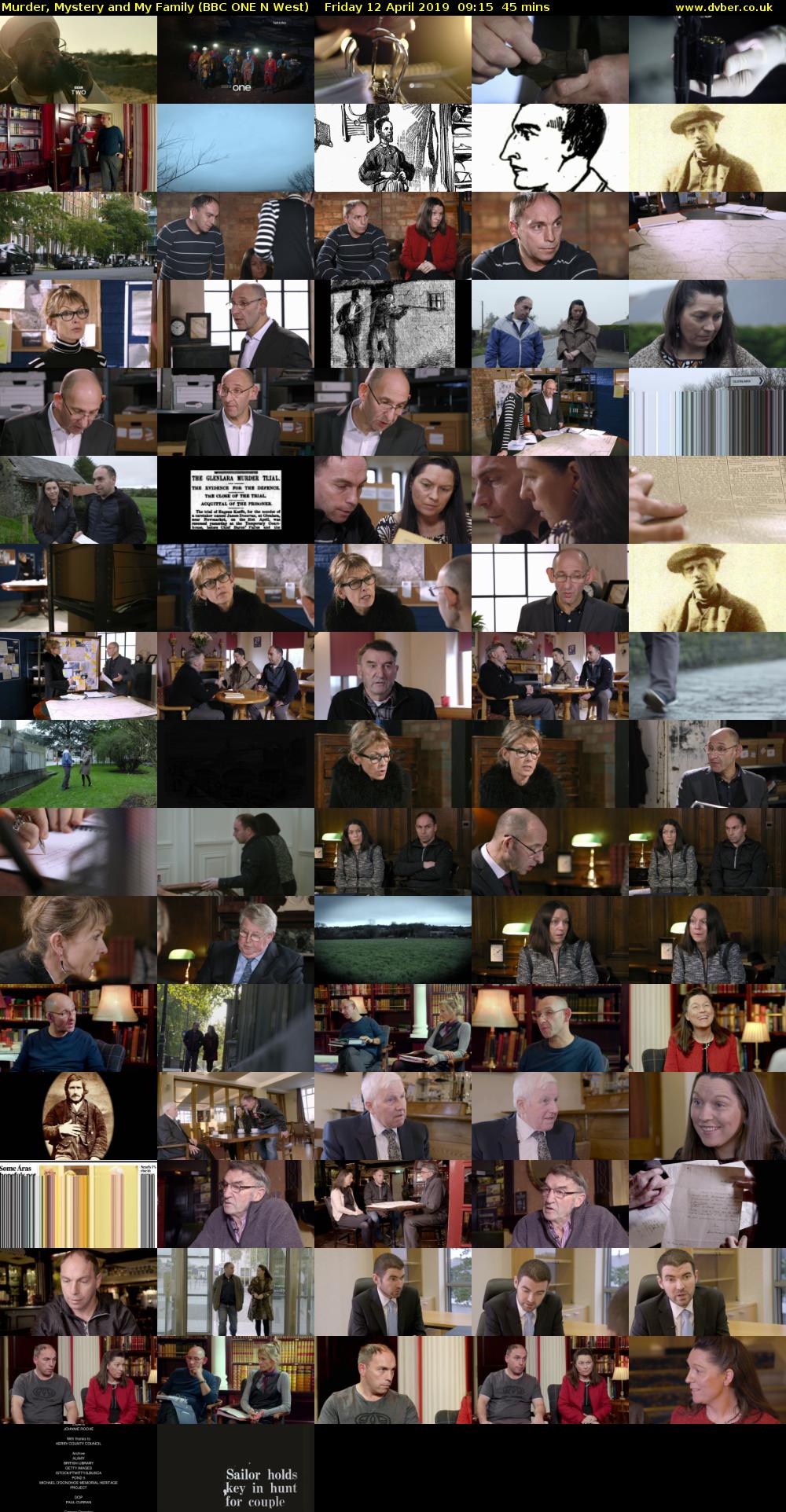 Murder, Mystery and My Family (BBC ONE N West) Friday 12 April 2019 09:15 - 10:00