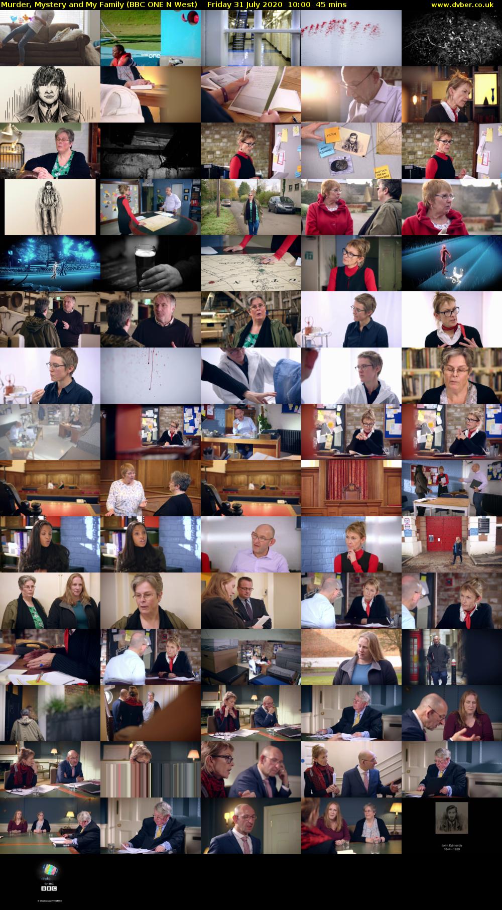 Murder, Mystery and My Family (BBC ONE N West) Friday 31 July 2020 10:00 - 10:45