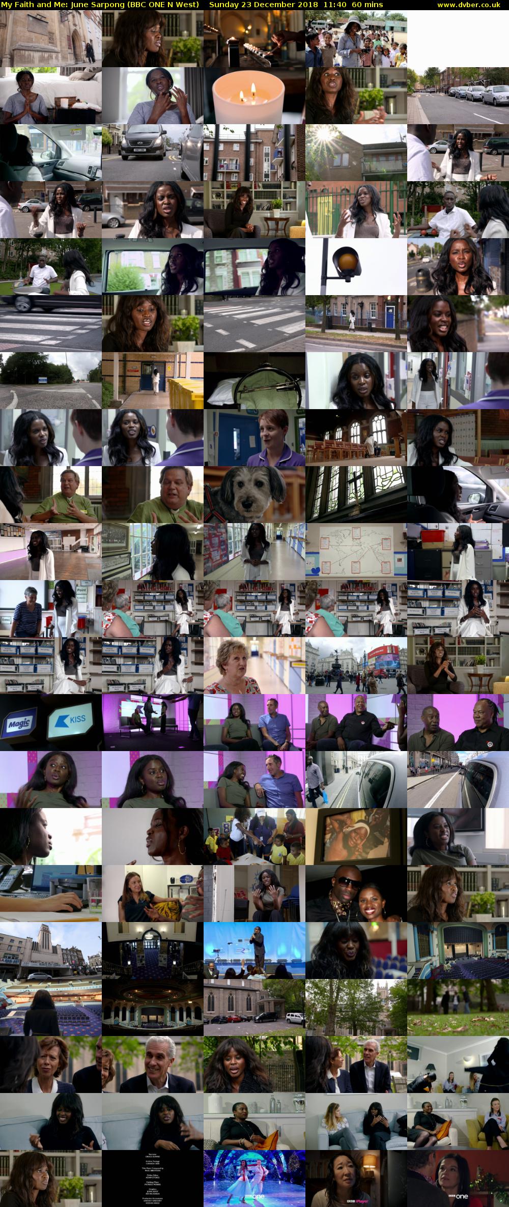 My Faith and Me: June Sarpong (BBC ONE N West) Sunday 23 December 2018 11:40 - 12:40