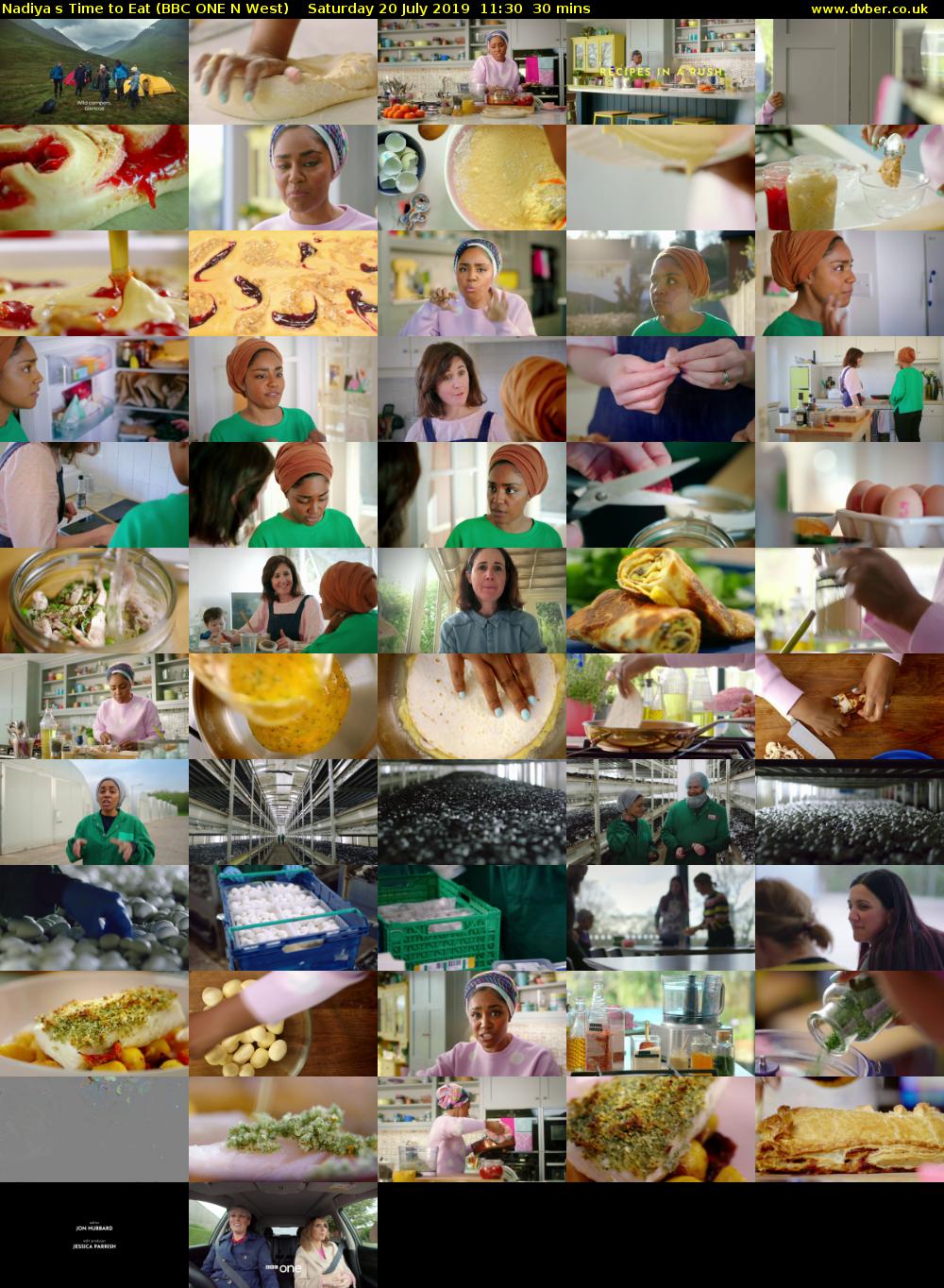 Nadiyas Time to Eat (BBC ONE N West) Saturday 20 July 2019 11:30 - 12:00