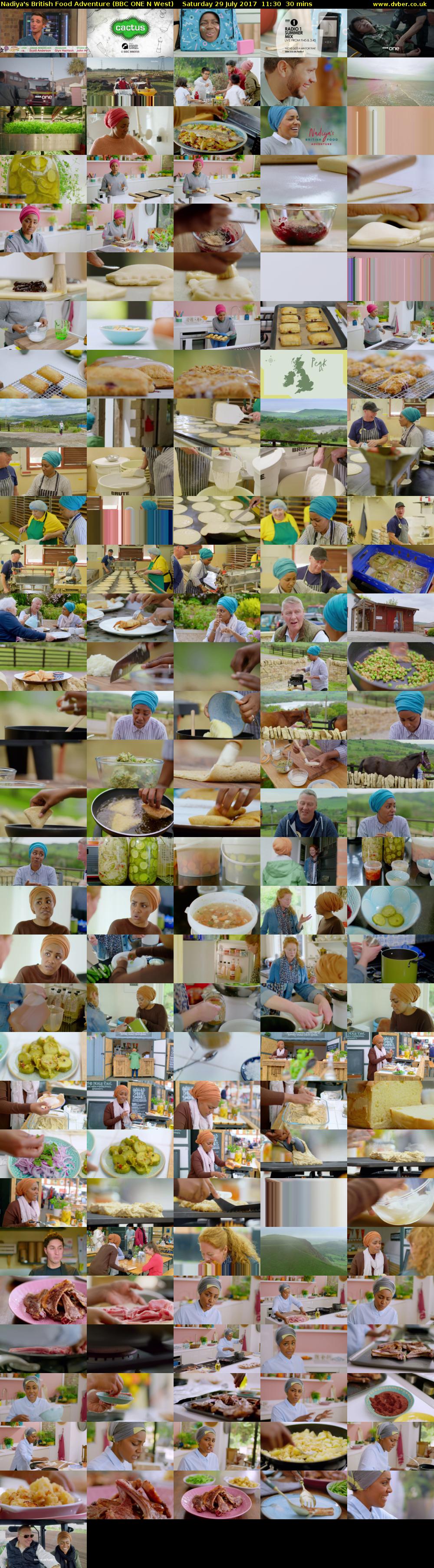 Nadiya's British Food Adventure (BBC ONE N West) Saturday 29 July 2017 11:30 - 12:00