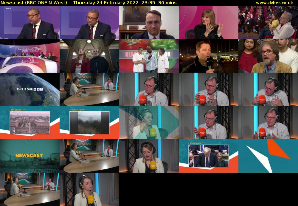 Newscast (BBC ONE N West) Thursday 24 February 2022 23:35 - 00:05
