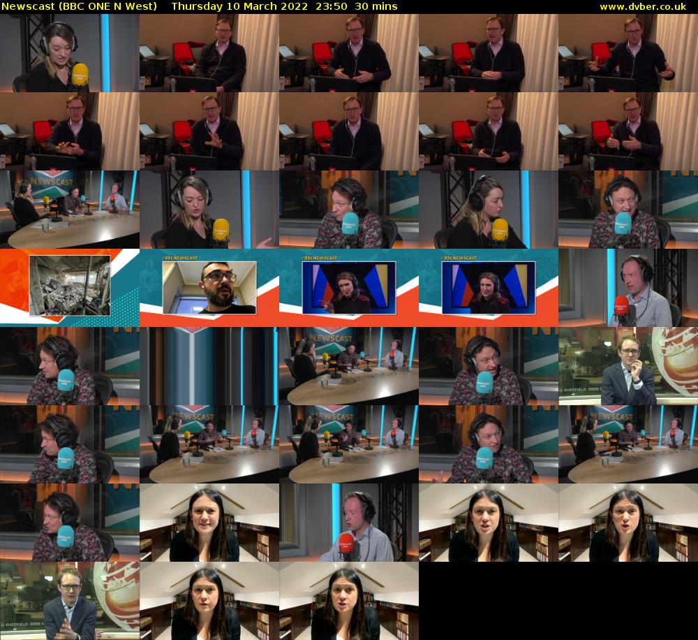 Newscast (BBC ONE N West) Thursday 10 March 2022 23:50 - 00:20