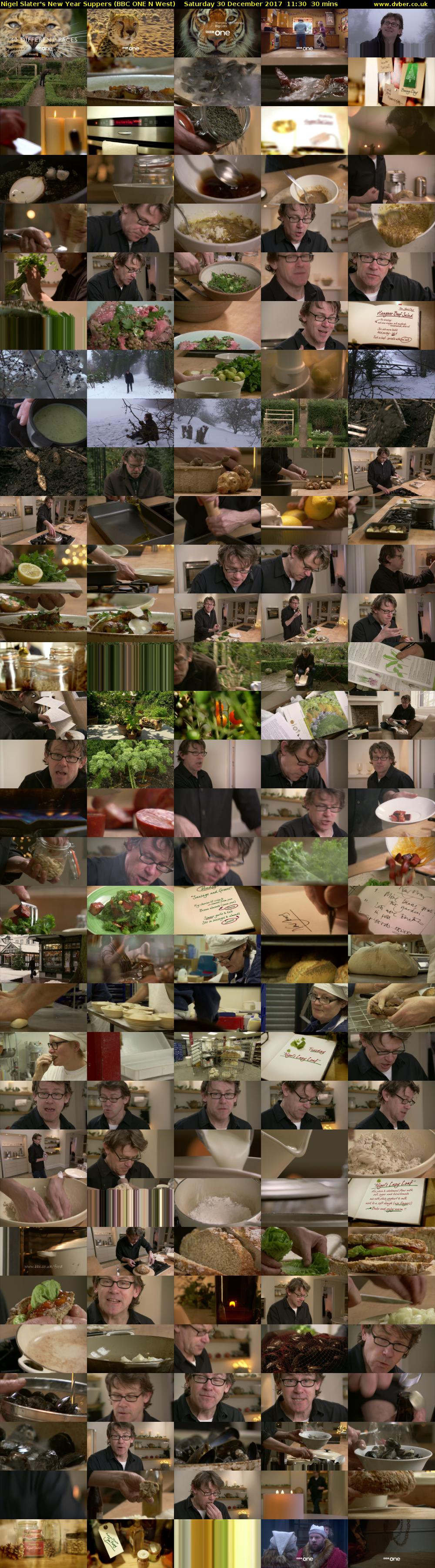 Nigel Slater's New Year Suppers (BBC ONE N West) Saturday 30 December 2017 11:30 - 12:00