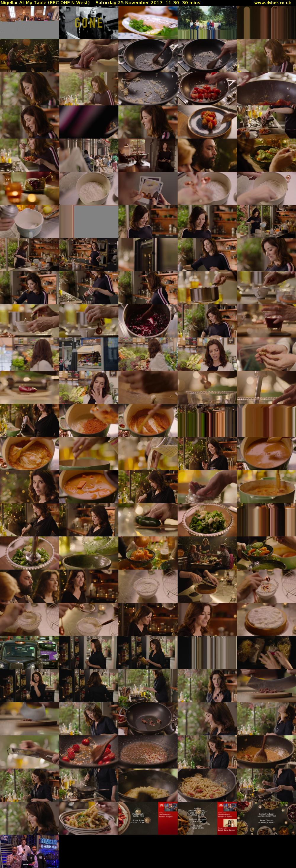 Nigella: At My Table (BBC ONE N West) Saturday 25 November 2017 11:30 - 12:00