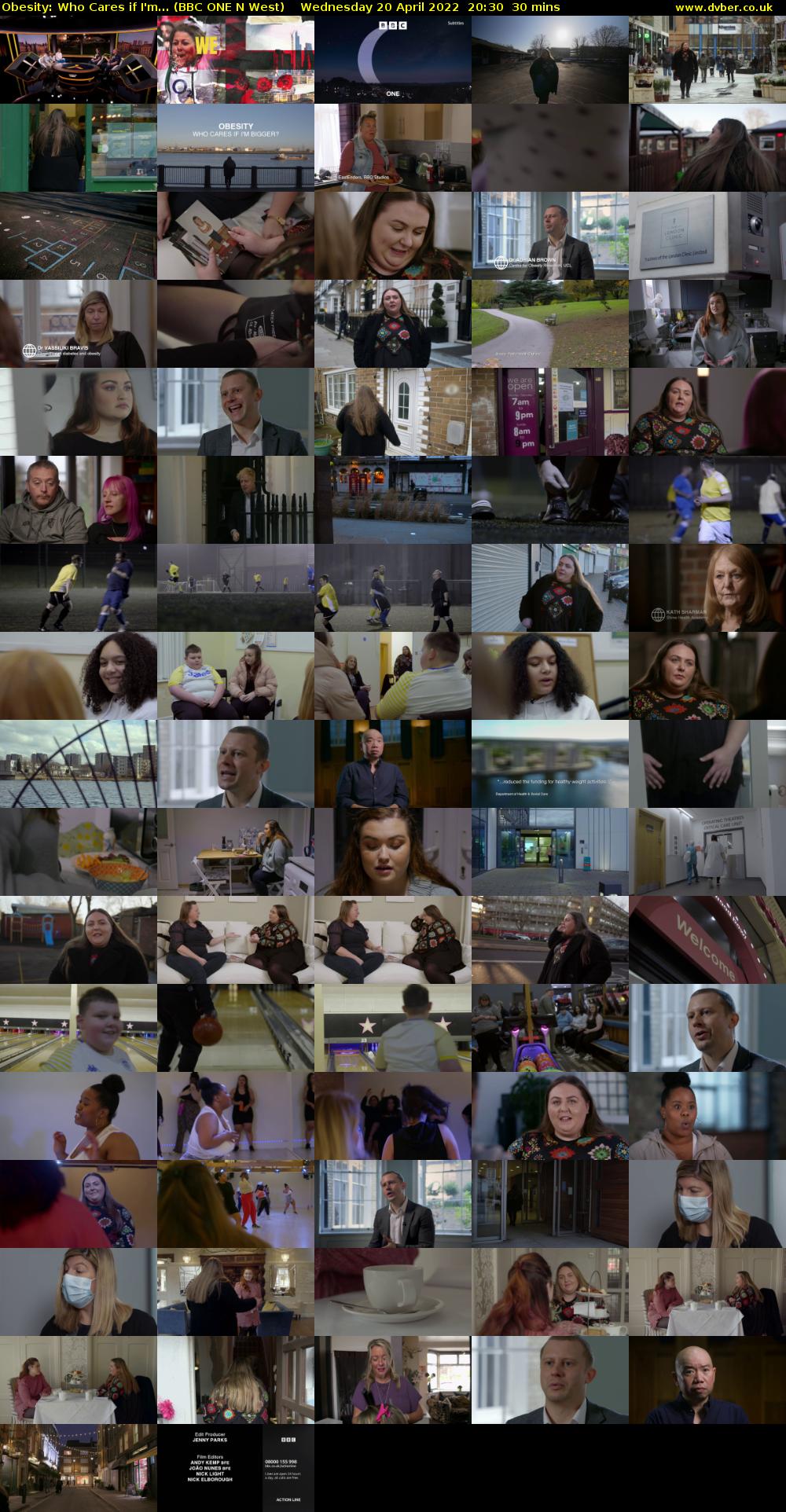Obesity: Who Cares if I'm... (BBC ONE N West) Wednesday 20 April 2022 20:30 - 21:00