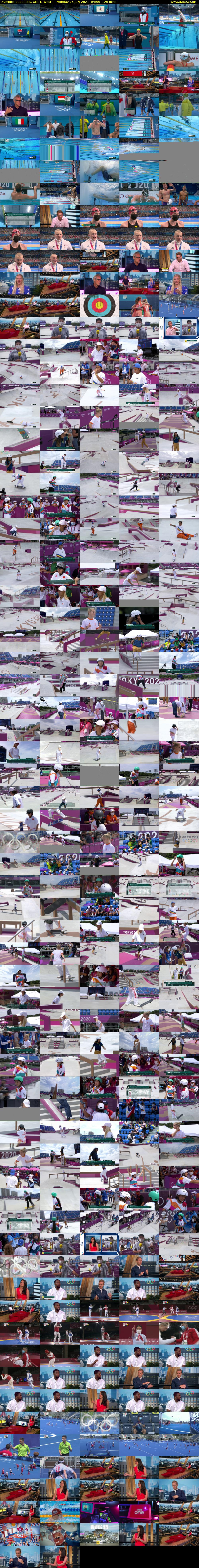 Olympics 2020 (BBC ONE N West) Monday 26 July 2021 04:00 - 06:00