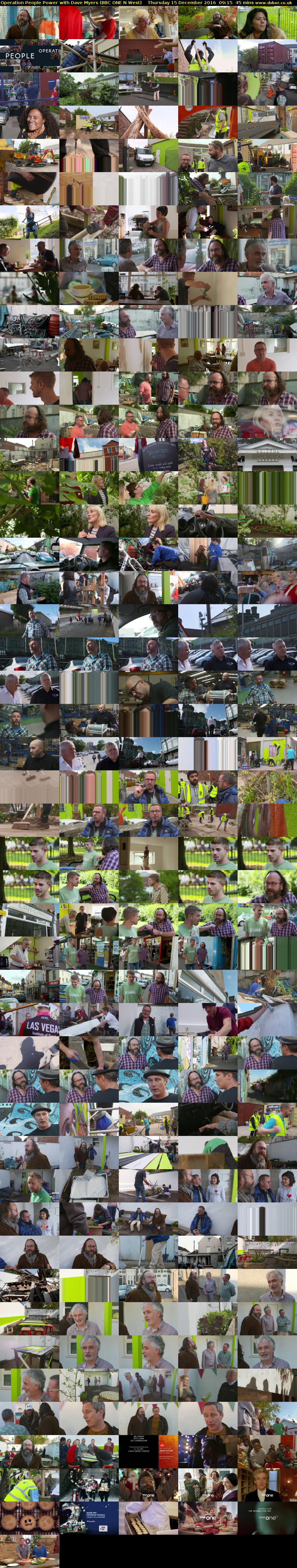 Operation People Power with Dave Myers (BBC ONE N West) Thursday 15 December 2016 09:15 - 10:00