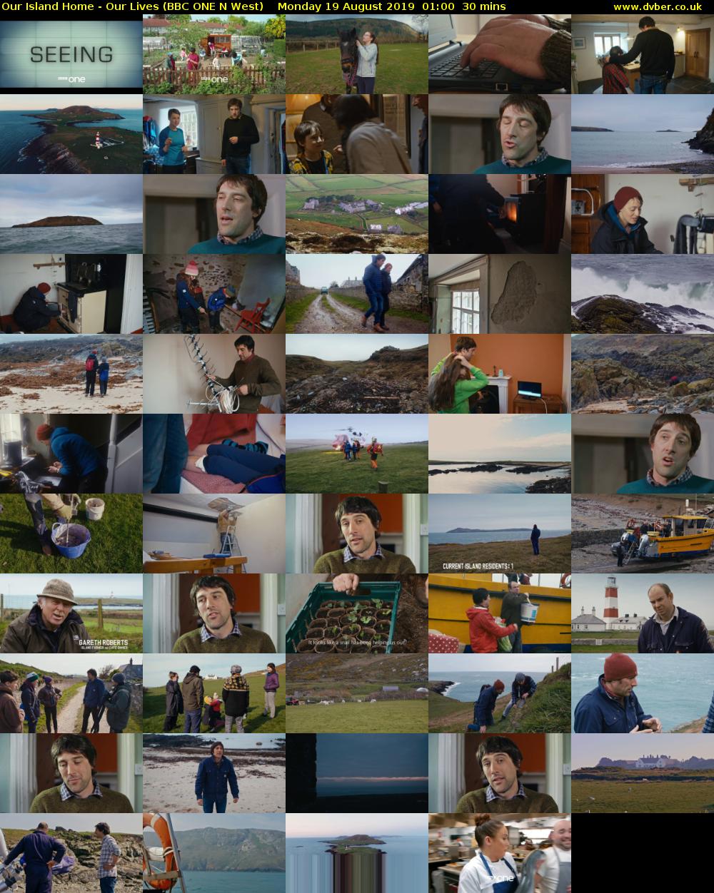 Our Island Home - Our Lives (BBC ONE N West) Monday 19 August 2019 01:00 - 01:30