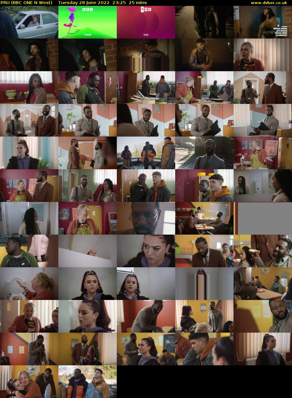 PRU (BBC ONE N West) Tuesday 28 June 2022 23:25 - 23:50