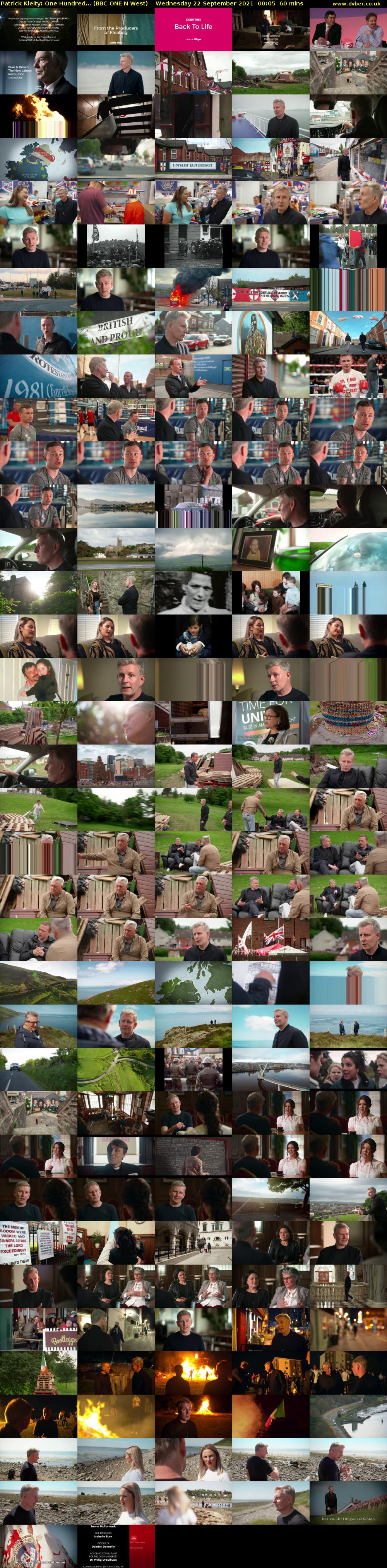 Patrick Kielty: One Hundred... (BBC ONE N West) Wednesday 22 September 2021 00:05 - 01:05