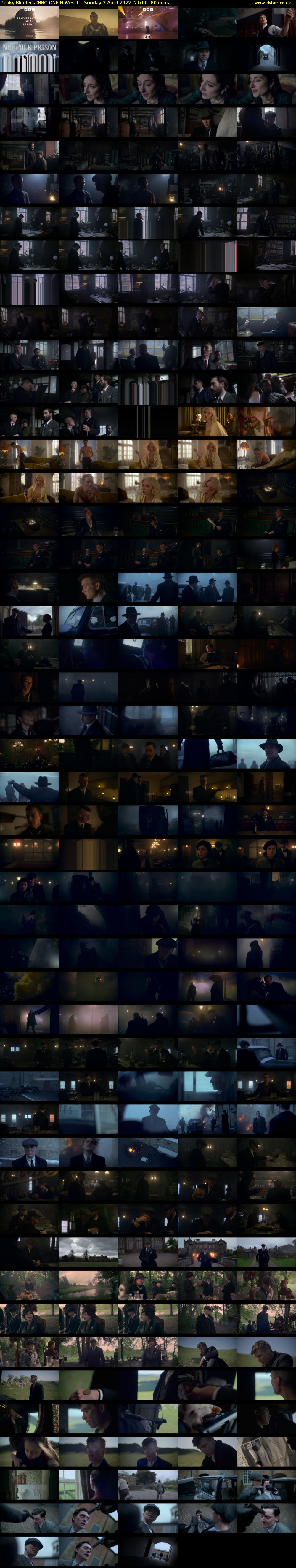 Peaky Blinders (BBC ONE N West) Sunday 3 April 2022 21:00 - 22:20