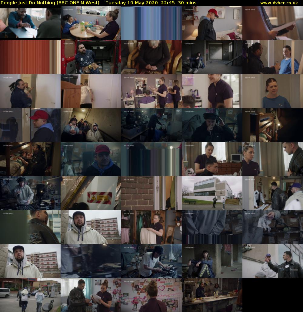 People Just Do Nothing (BBC ONE N West) Tuesday 19 May 2020 22:45 - 23:15