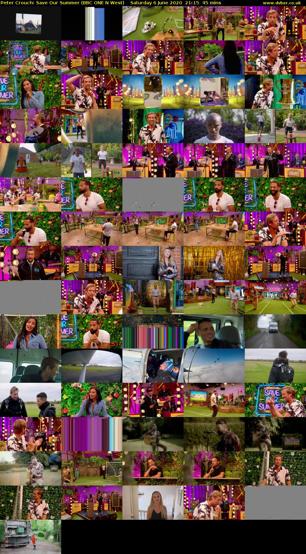 Peter Crouch: Save Our Summer (BBC ONE N West) Saturday 6 June 2020 21:15 - 22:00