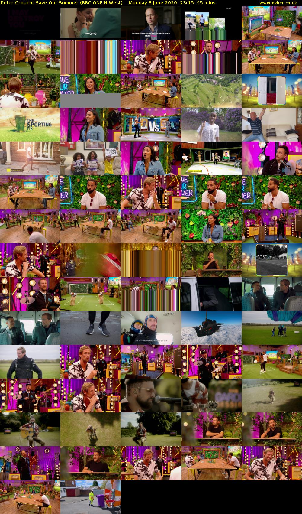 Peter Crouch: Save Our Summer (BBC ONE N West) Monday 8 June 2020 23:15 - 00:00