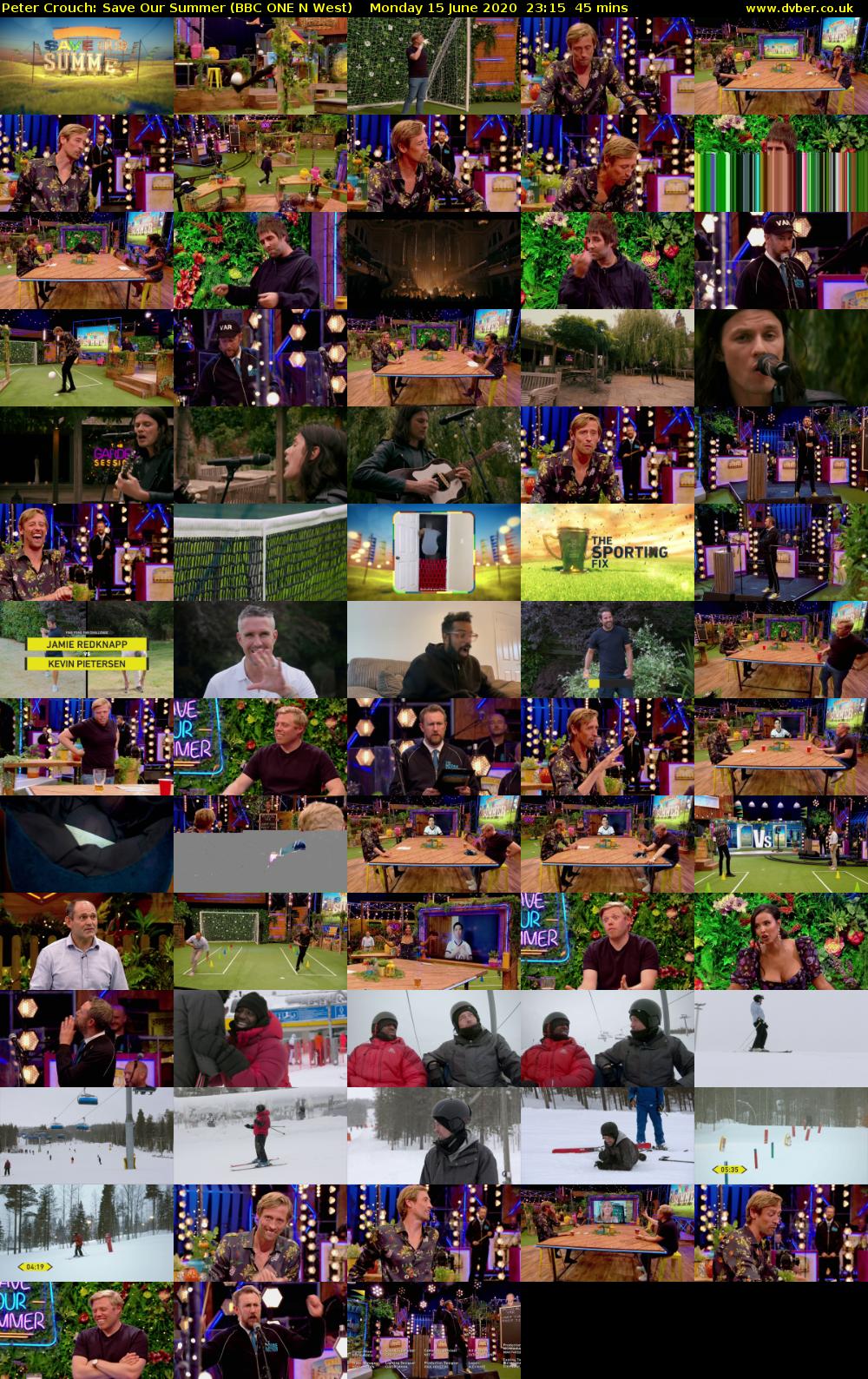 Peter Crouch: Save Our Summer (BBC ONE N West) Monday 15 June 2020 23:15 - 00:00