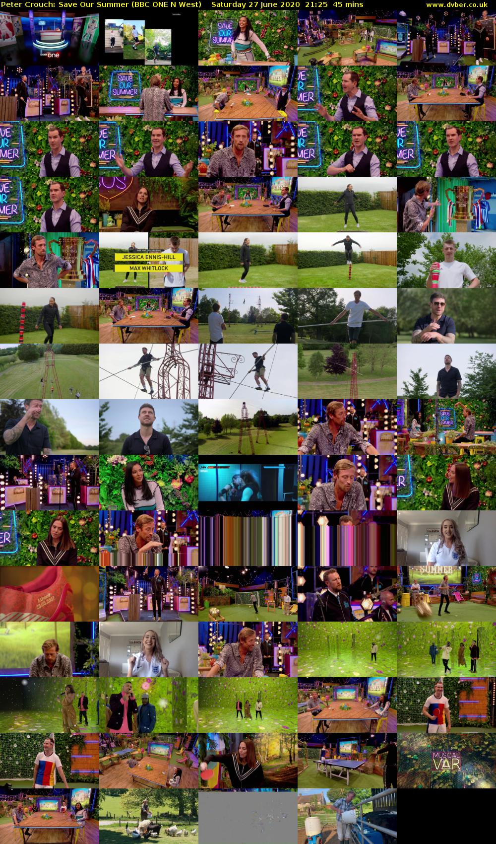 Peter Crouch: Save Our Summer (BBC ONE N West) Saturday 27 June 2020 21:25 - 22:10