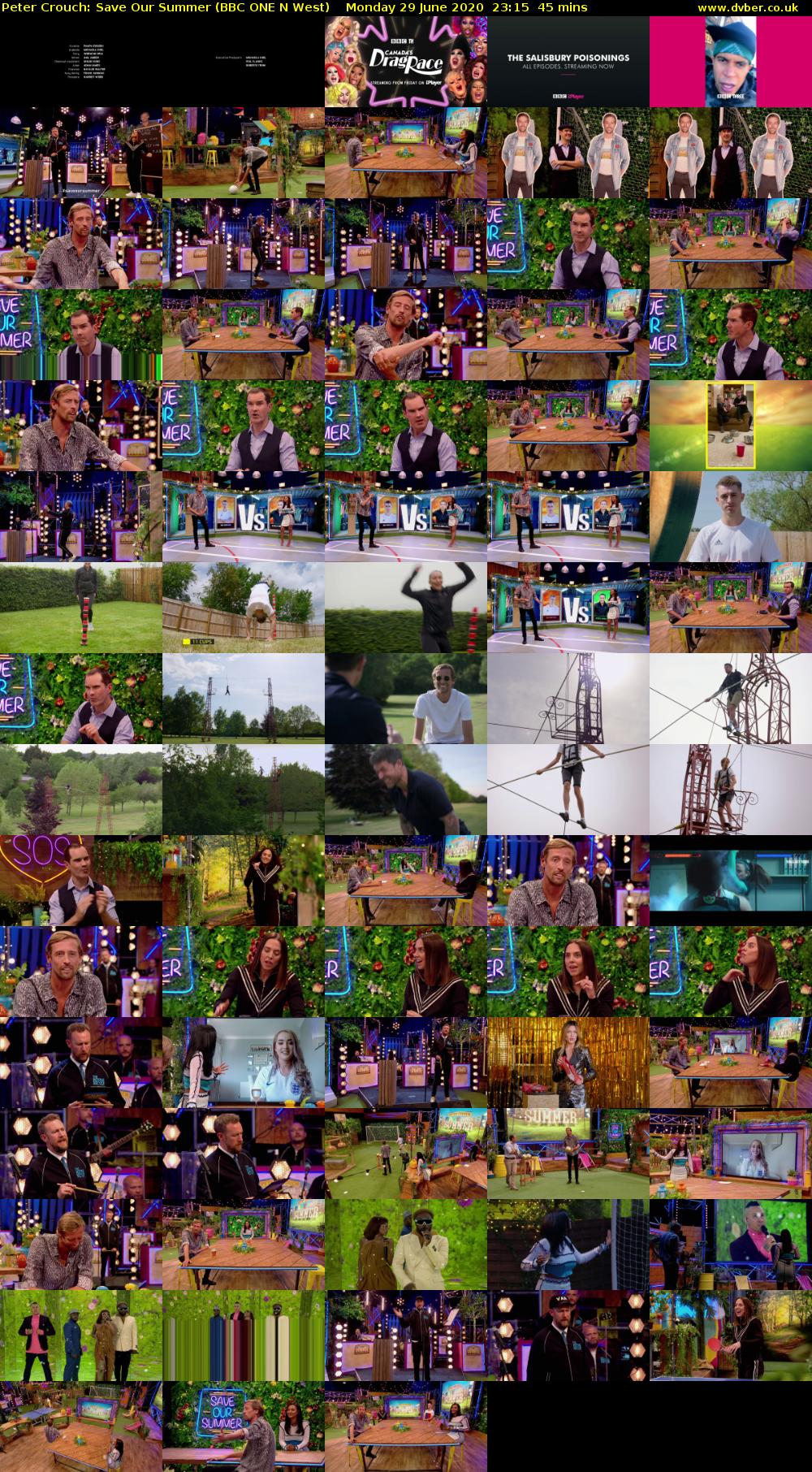 Peter Crouch: Save Our Summer (BBC ONE N West) Monday 29 June 2020 23:15 - 00:00