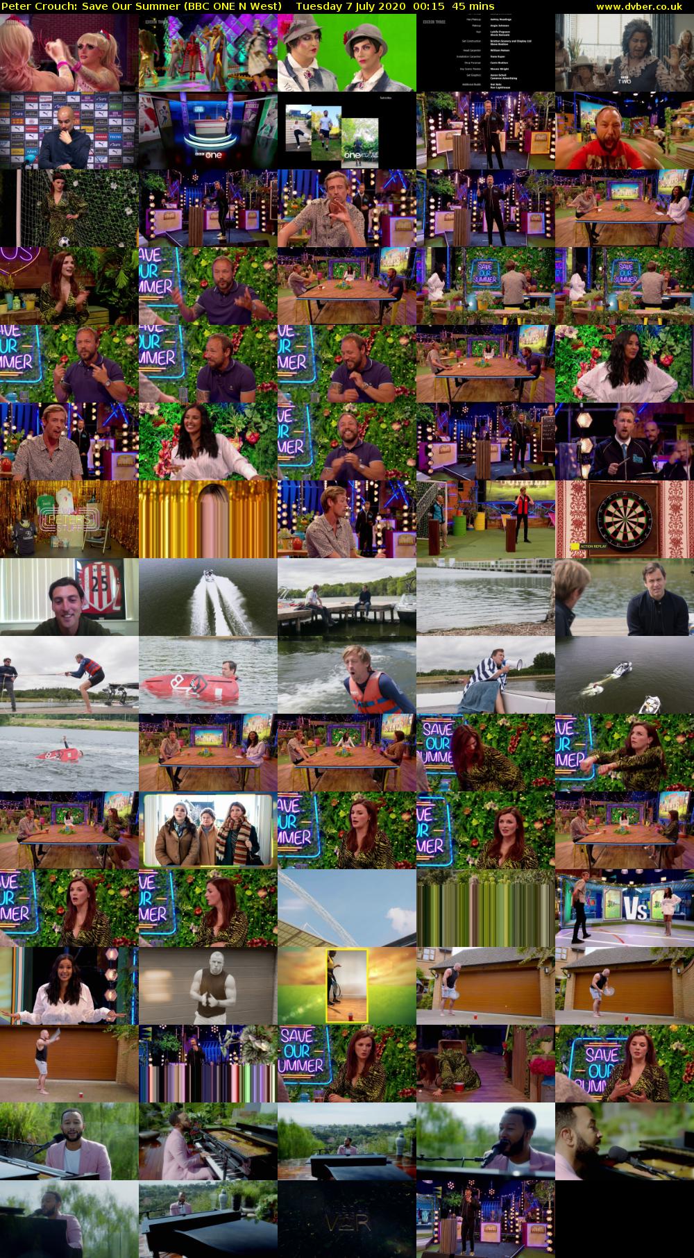Peter Crouch: Save Our Summer (BBC ONE N West) Tuesday 7 July 2020 00:15 - 01:00
