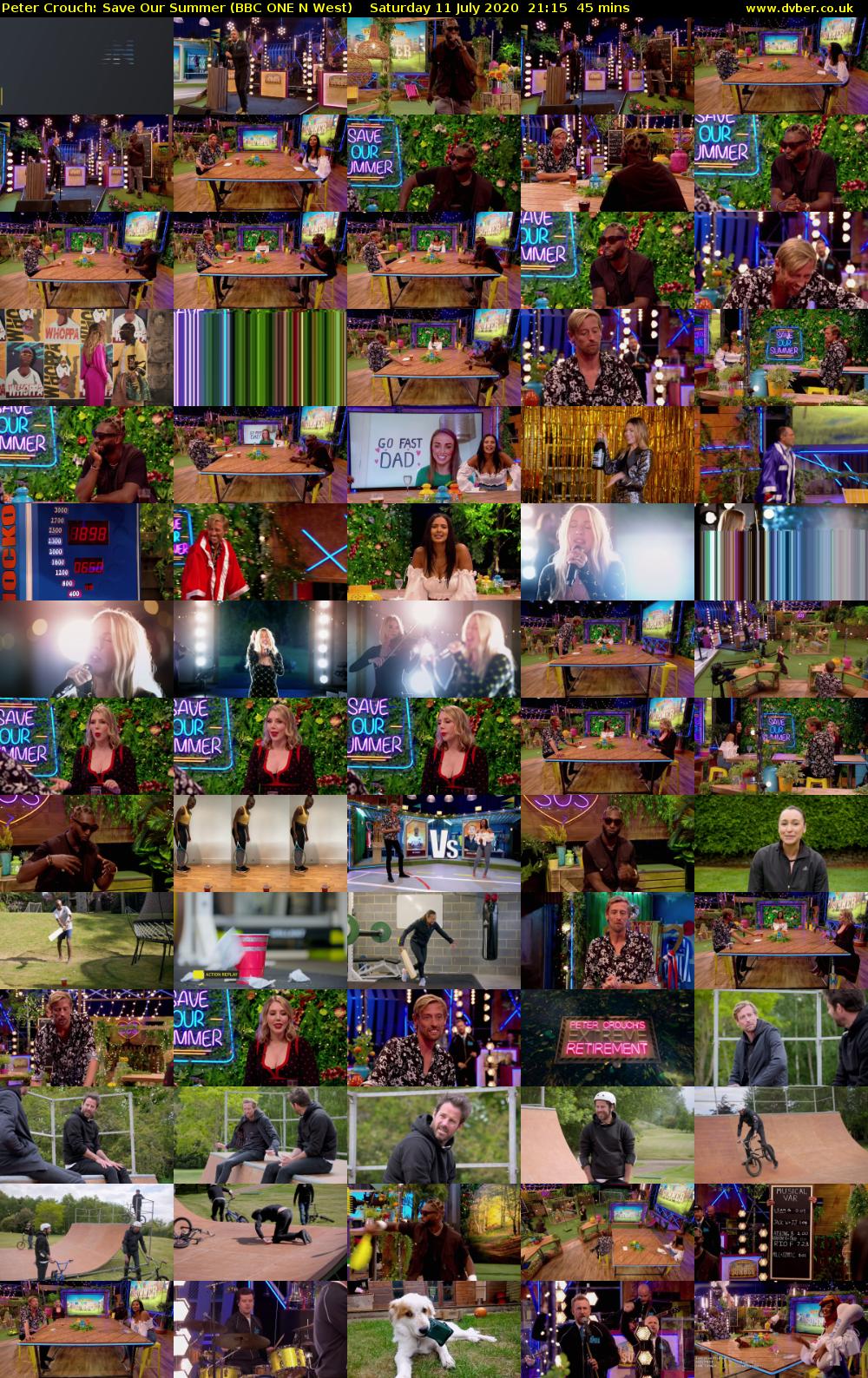 Peter Crouch: Save Our Summer (BBC ONE N West) Saturday 11 July 2020 21:15 - 22:00