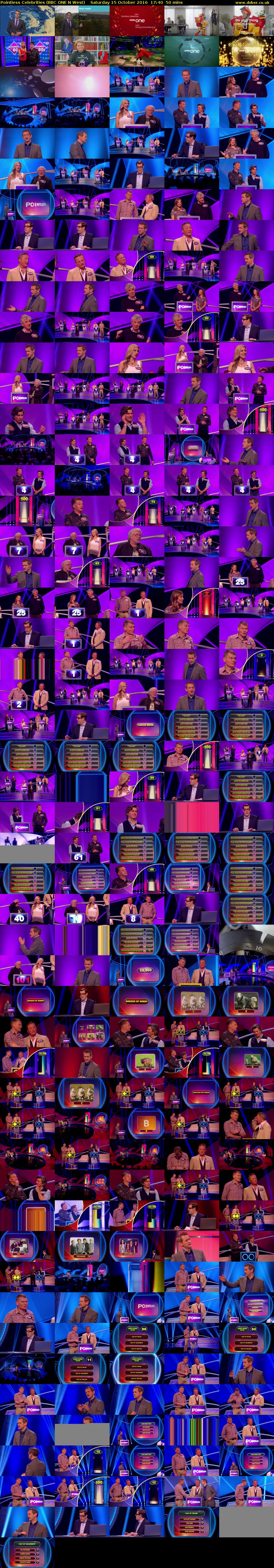 Pointless Celebrities (BBC ONE N West) Saturday 15 October 2016 17:40 - 18:30
