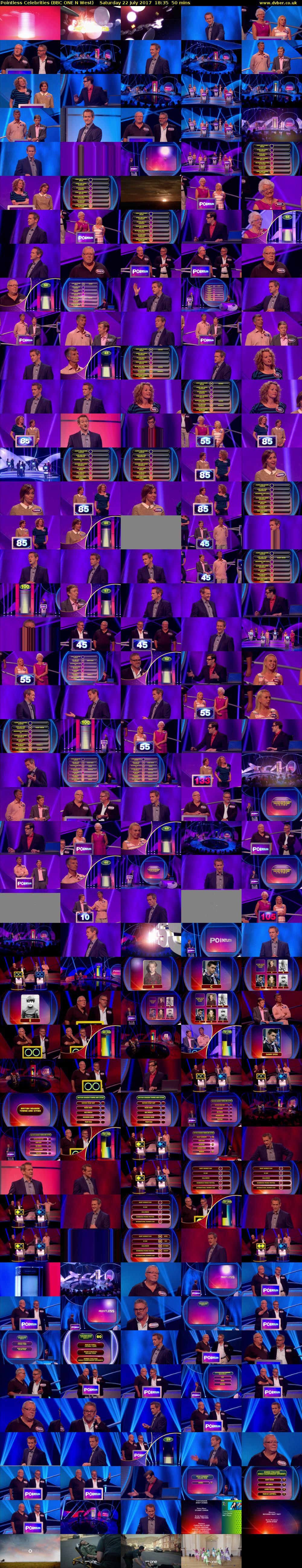 Pointless Celebrities (BBC ONE N West) Saturday 22 July 2017 18:35 - 19:25