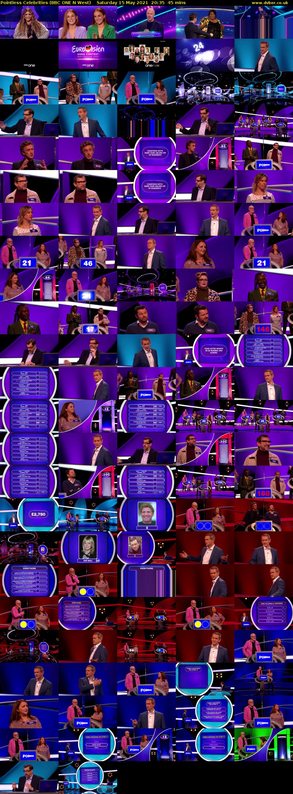 Pointless Celebrities (BBC ONE N West) Saturday 15 May 2021 20:35 - 21:20