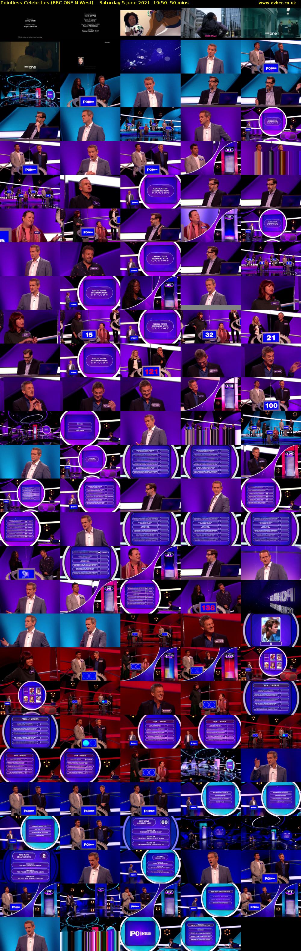 Pointless Celebrities (BBC ONE N West) Saturday 5 June 2021 19:50 - 20:40