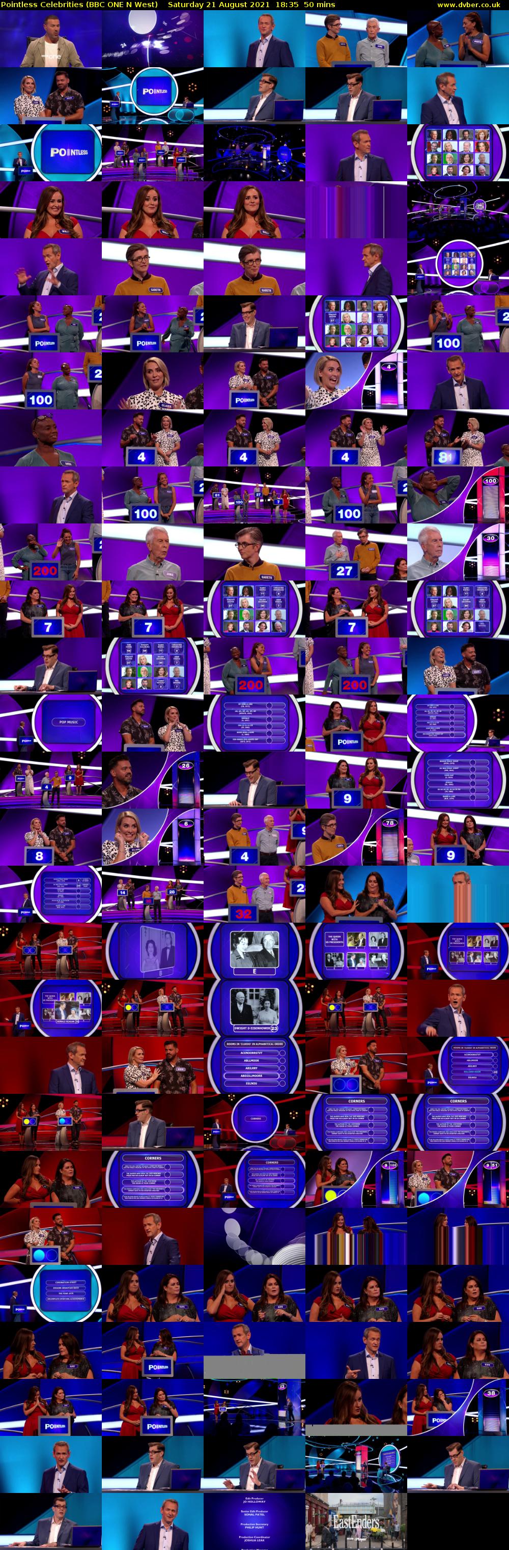 Pointless Celebrities (BBC ONE N West) Saturday 21 August 2021 18:35 - 19:25