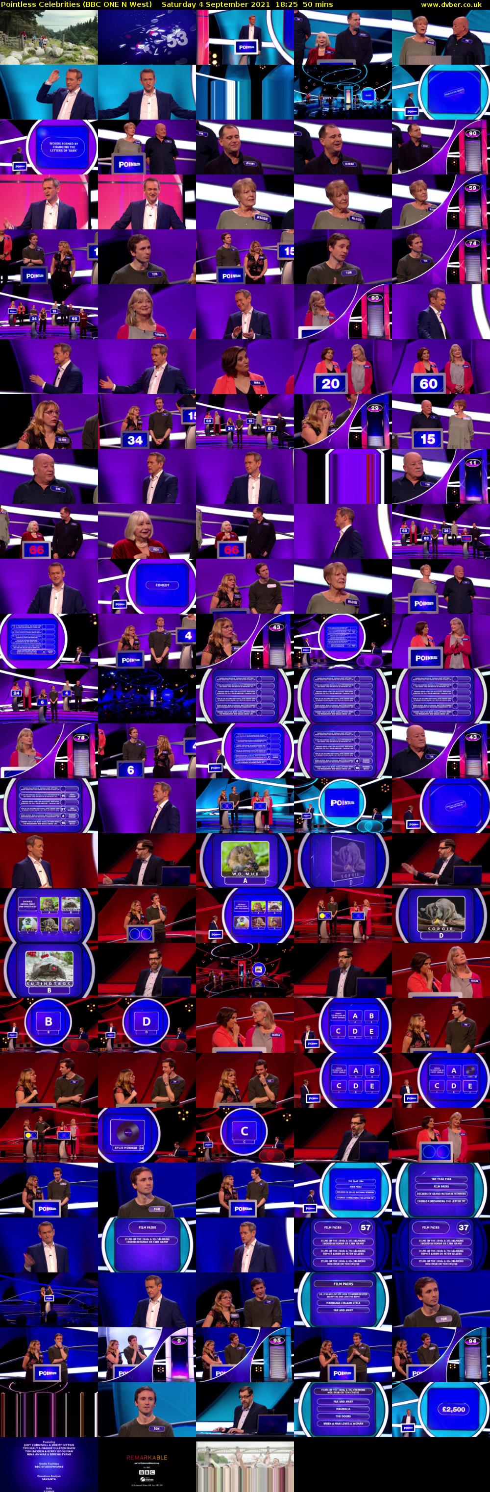 Pointless Celebrities (BBC ONE N West) Saturday 4 September 2021 18:25 - 19:15