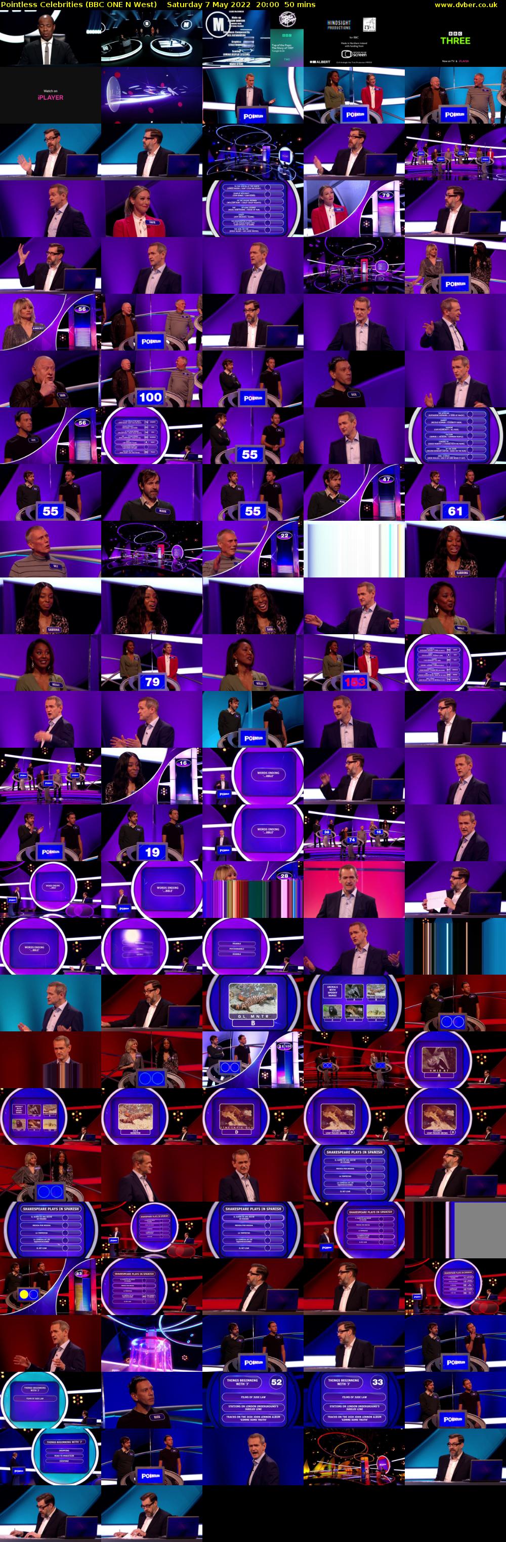 Pointless Celebrities (BBC ONE N West) Saturday 7 May 2022 20:00 - 20:50