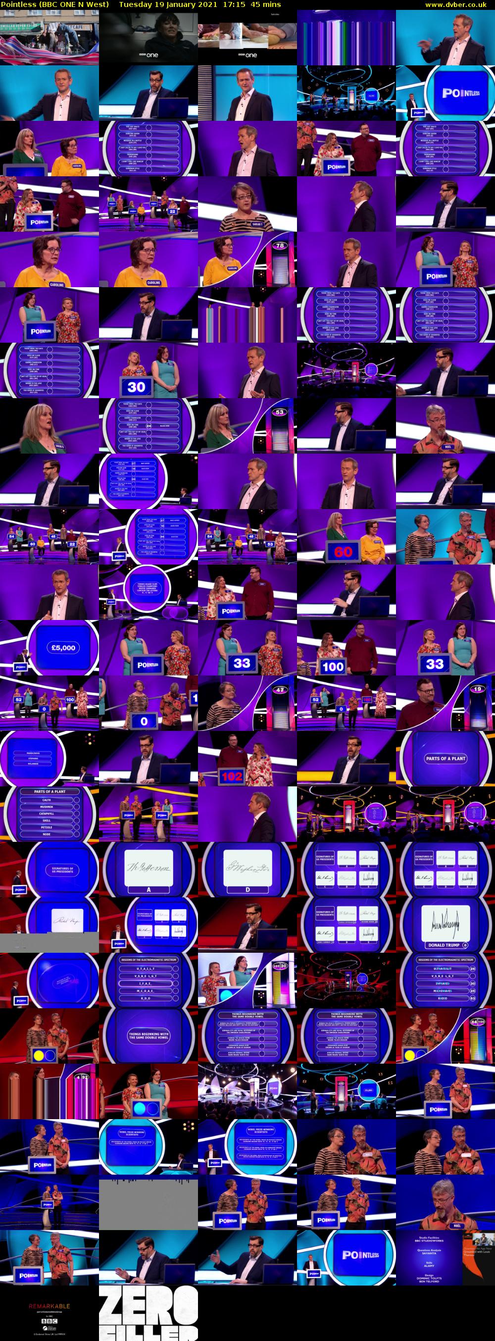 Pointless (BBC ONE N West) Tuesday 19 January 2021 17:15 - 18:00