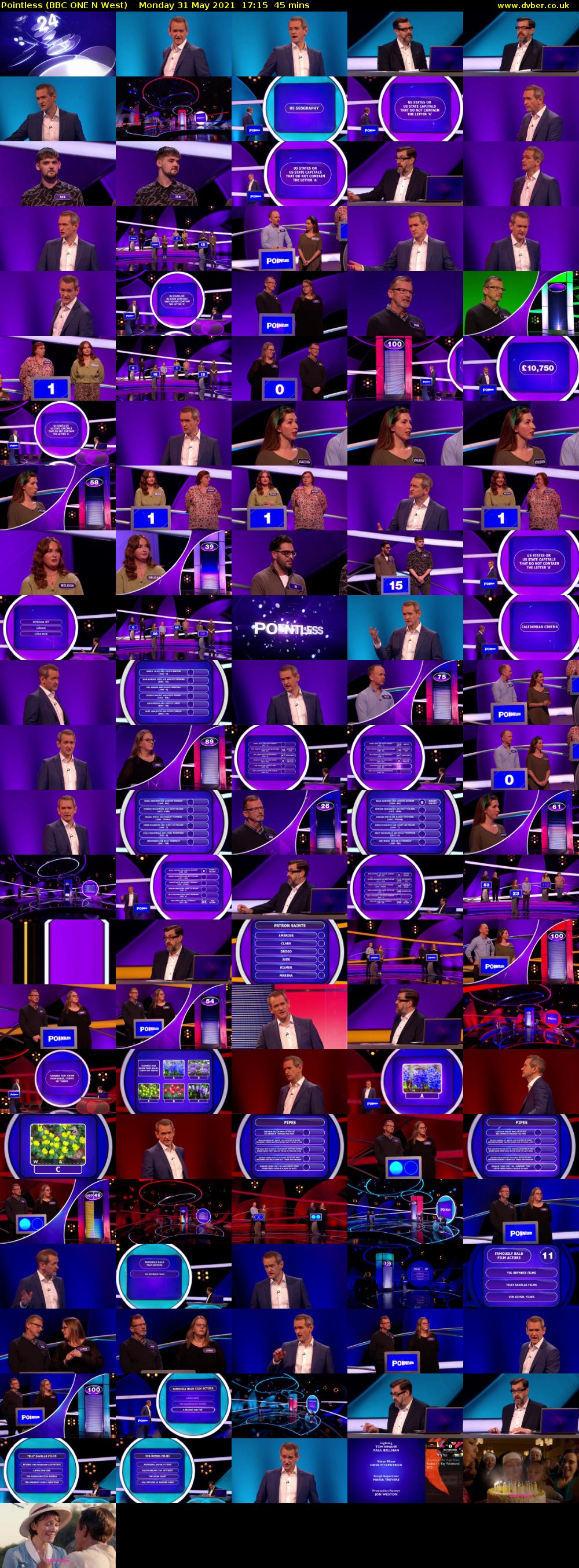 Pointless (BBC ONE N West) Monday 31 May 2021 17:15 - 18:00