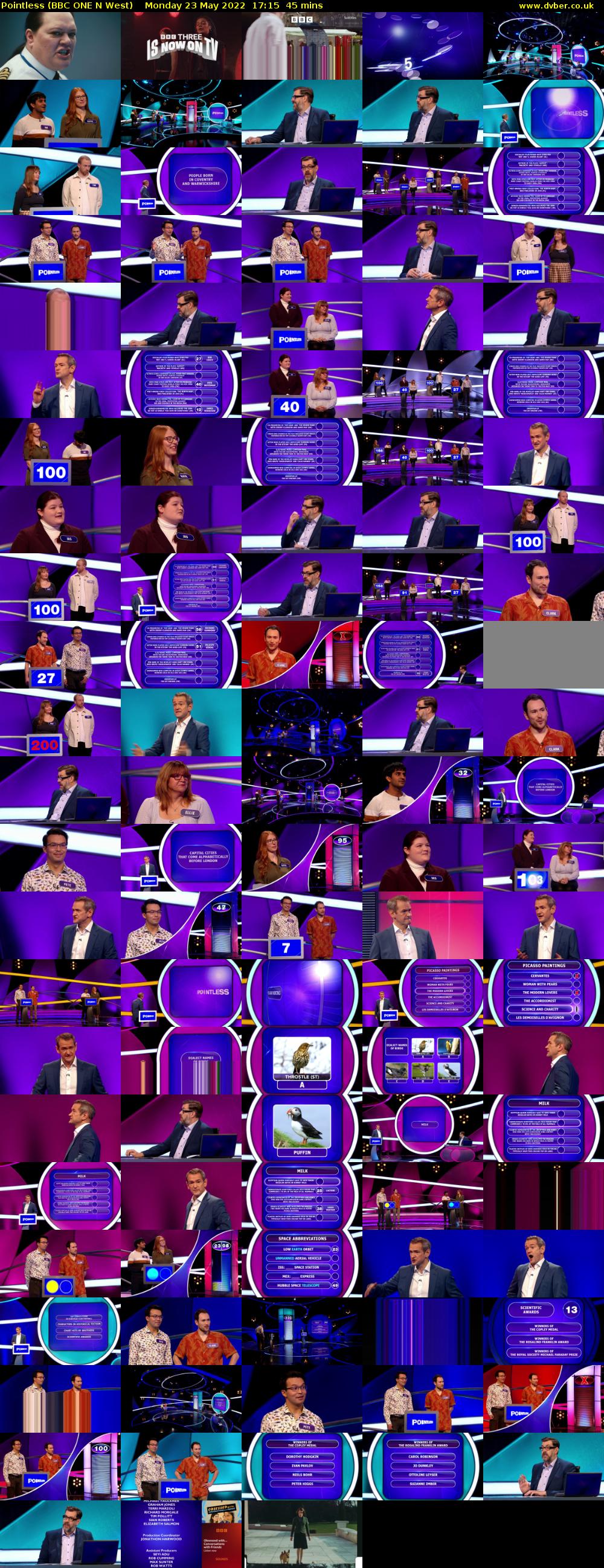 Pointless (BBC ONE N West) Monday 23 May 2022 17:15 - 18:00