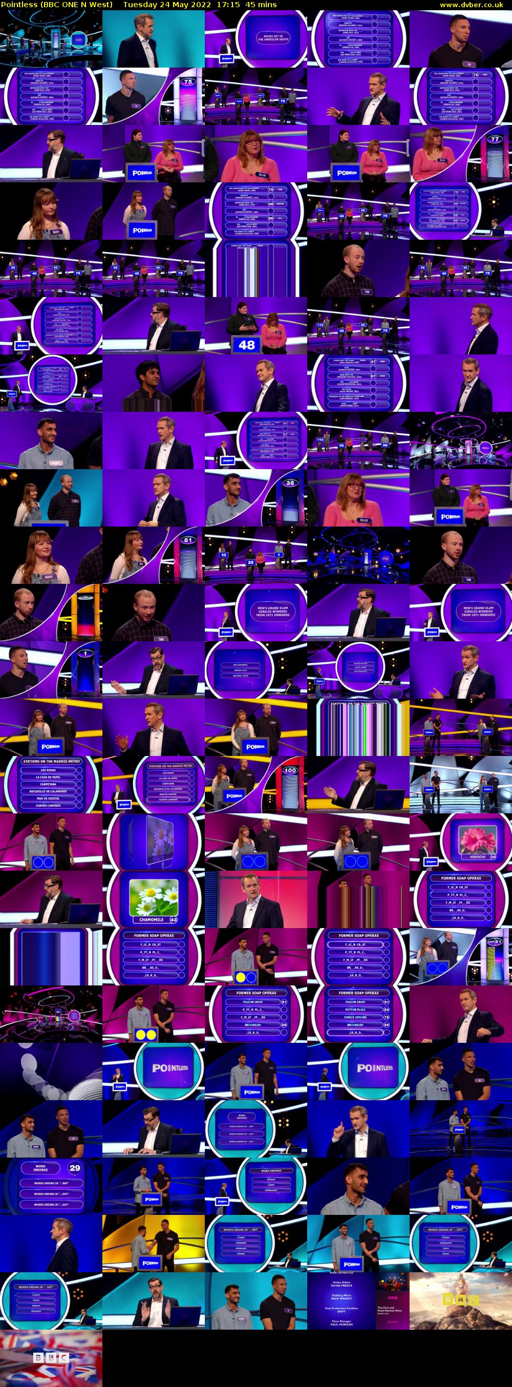 Pointless (BBC ONE N West) Tuesday 24 May 2022 17:15 - 18:00