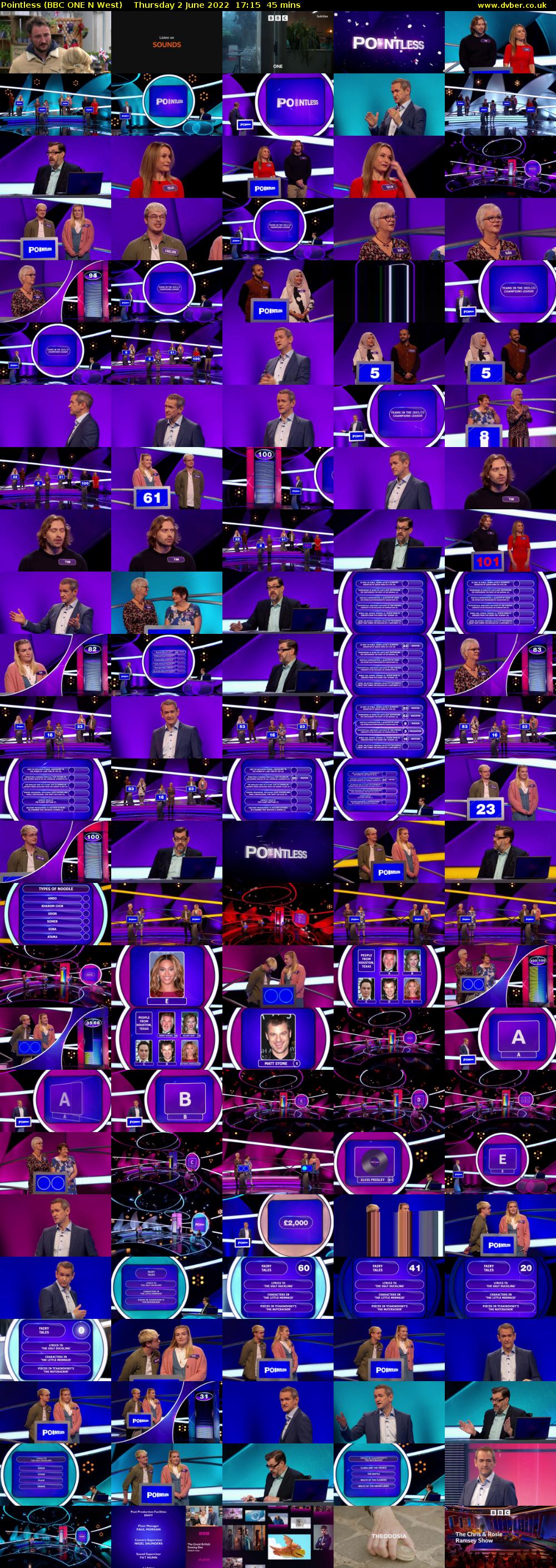 Pointless (BBC ONE N West) Thursday 2 June 2022 17:15 - 18:00