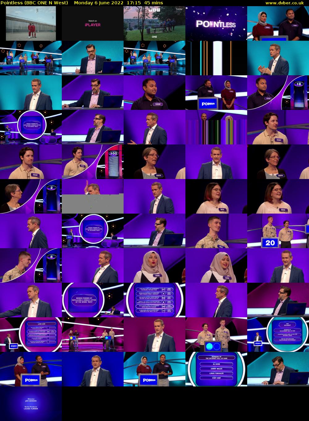 Pointless (BBC ONE N West) Monday 6 June 2022 17:15 - 18:00