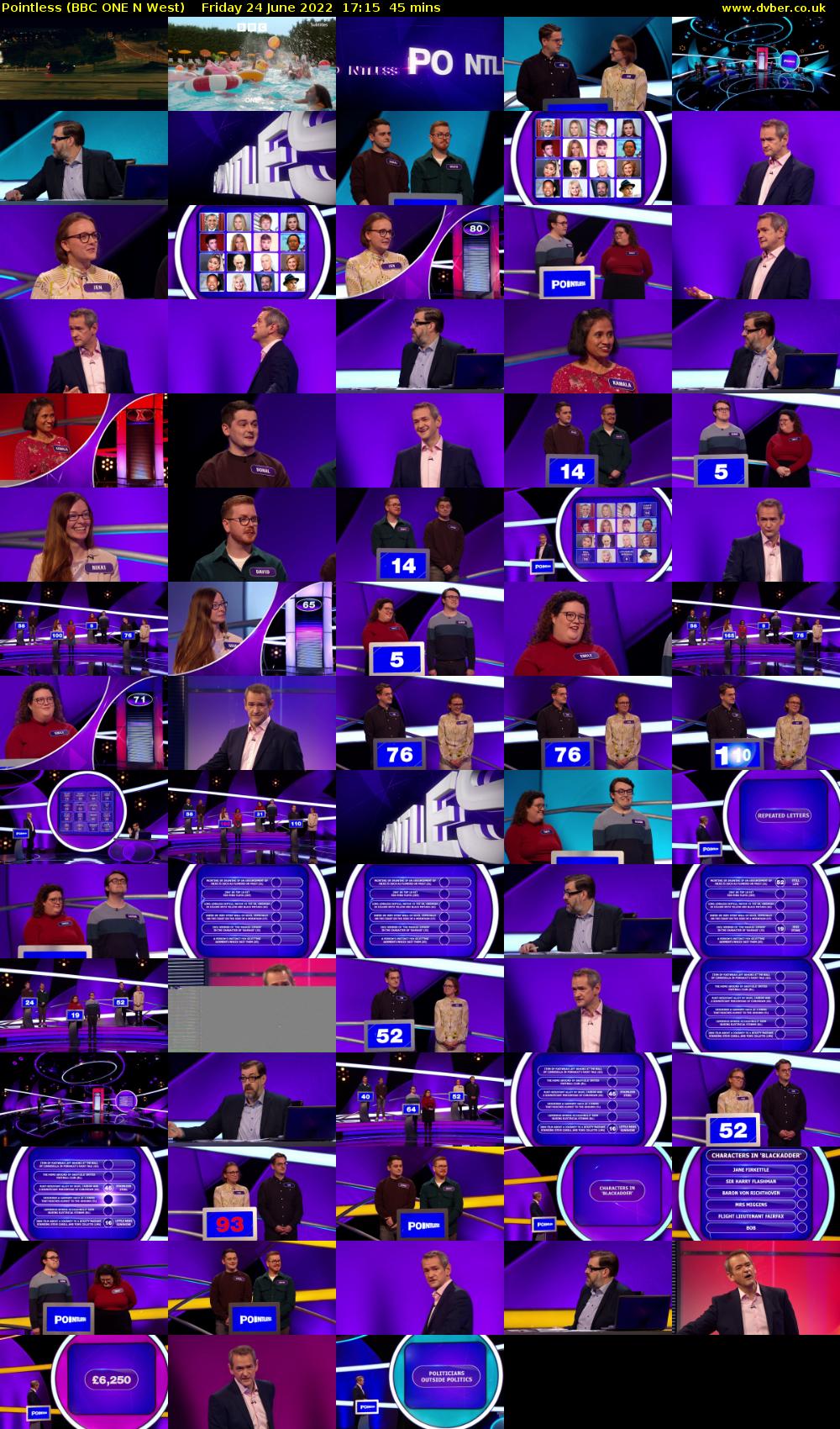Pointless (BBC ONE N West) Friday 24 June 2022 17:15 - 18:00