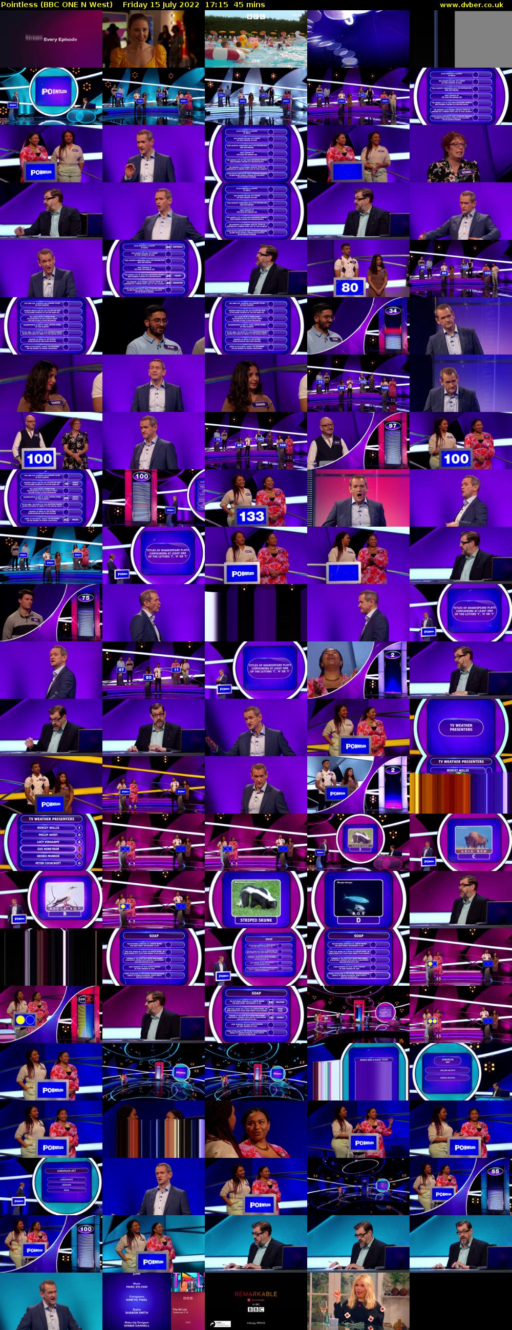 Pointless (BBC ONE N West) Friday 15 July 2022 17:15 - 18:00