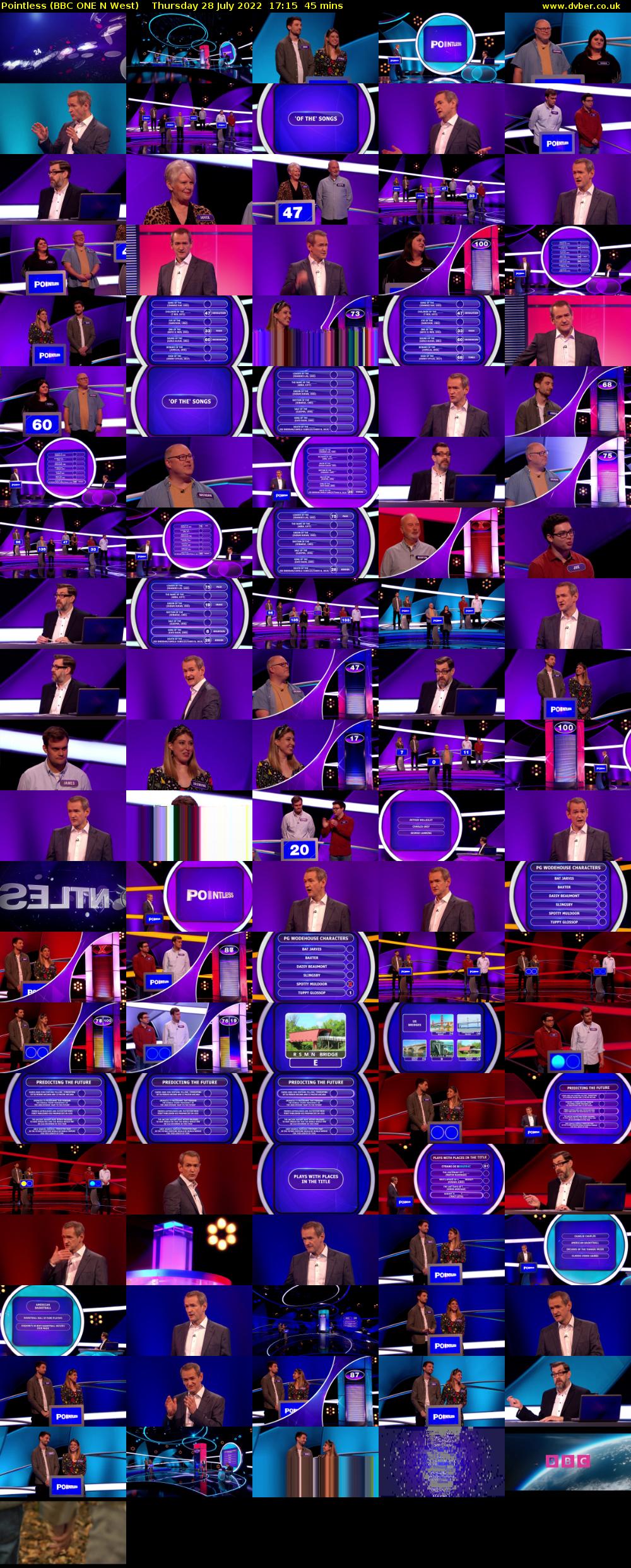 Pointless (BBC ONE N West) Thursday 28 July 2022 17:15 - 18:00
